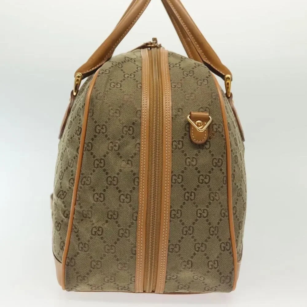 GUCCI GG Canvas Boston Bag Gold Beige 013 123 013 123